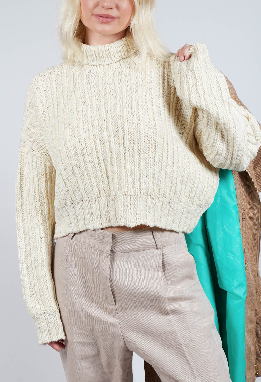 Cactus Tricot Chunky Knit in Latte