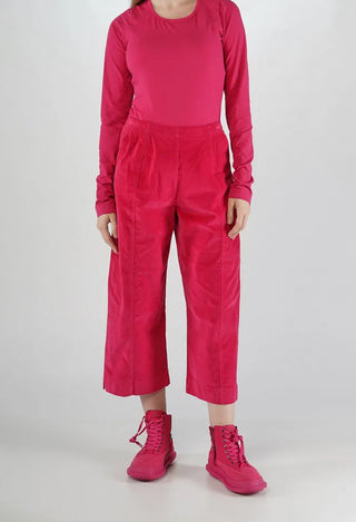 PRE-ORDER - Cropped Pull On Trousers in Black (Pictured in Lotus) - 3230102