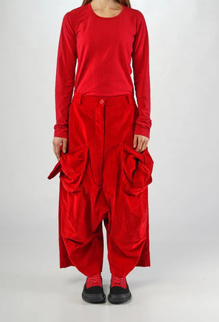 PRE-ORDER - Drop Crotch Trousers with Feature Pockets in Dark Grey (Pictured in Rose) - 3230105