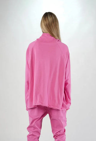 PRE-ORDER - Cowl Neck Top with Circular Pocket in Lotus (Pictured in Lily) - 3250505