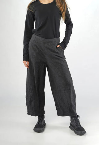 PRE-ORDER - Wide Balloon Leg Trousers in Black Stripe - 3410107