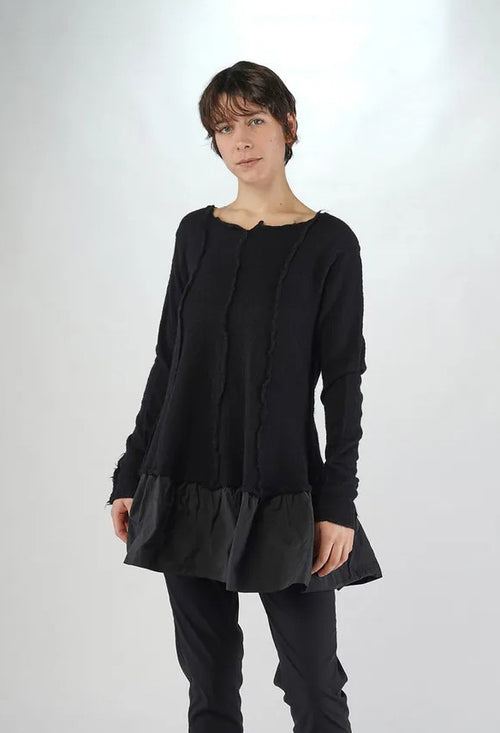 PRE-ORDER - Dual Fabric Jumper with Exposed Seams in UNKNOWN ((Pictured in Black) - 3890714
