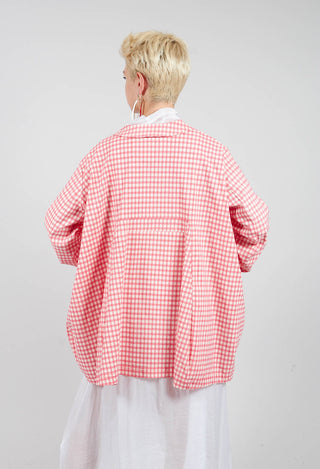 Oversized Lightweight Jacket in Cherry Check