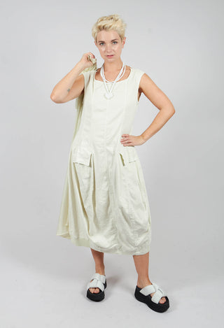 Sleeveless Utility Dress in Pearl