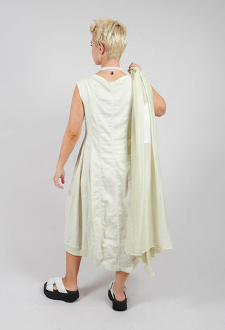 Sleeveless Utility Dress in Pearl