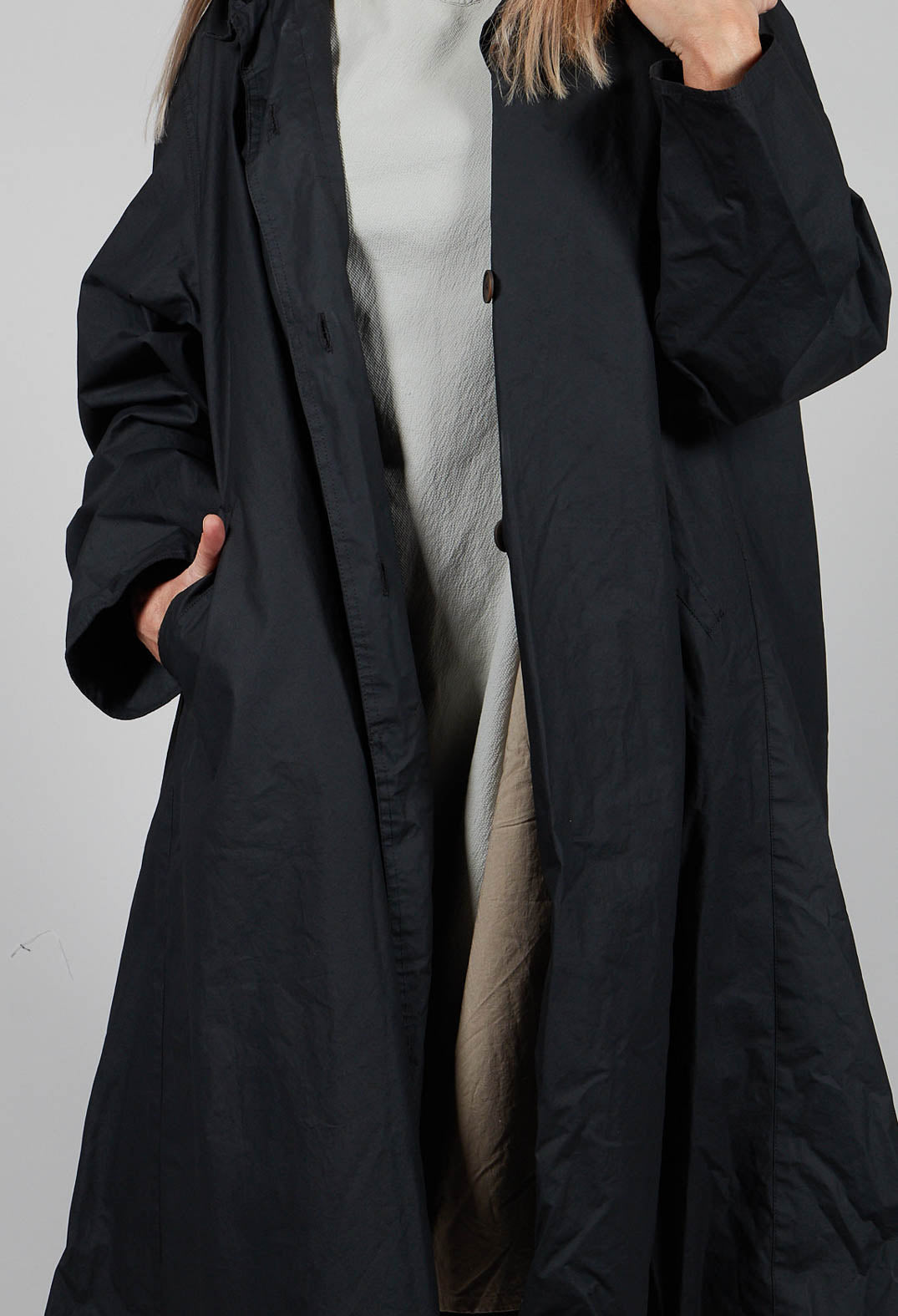 Longline Coat in Black