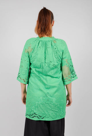 Lace Tunic Dress in Flash Green