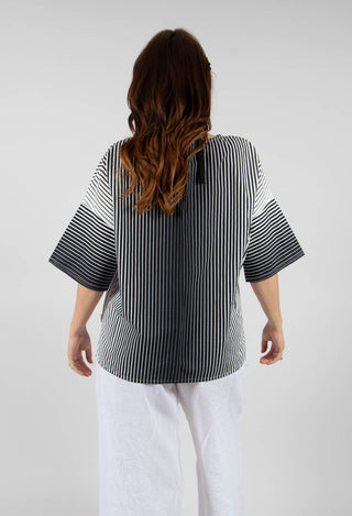 Faly Shirt in Off White and Night Stripe