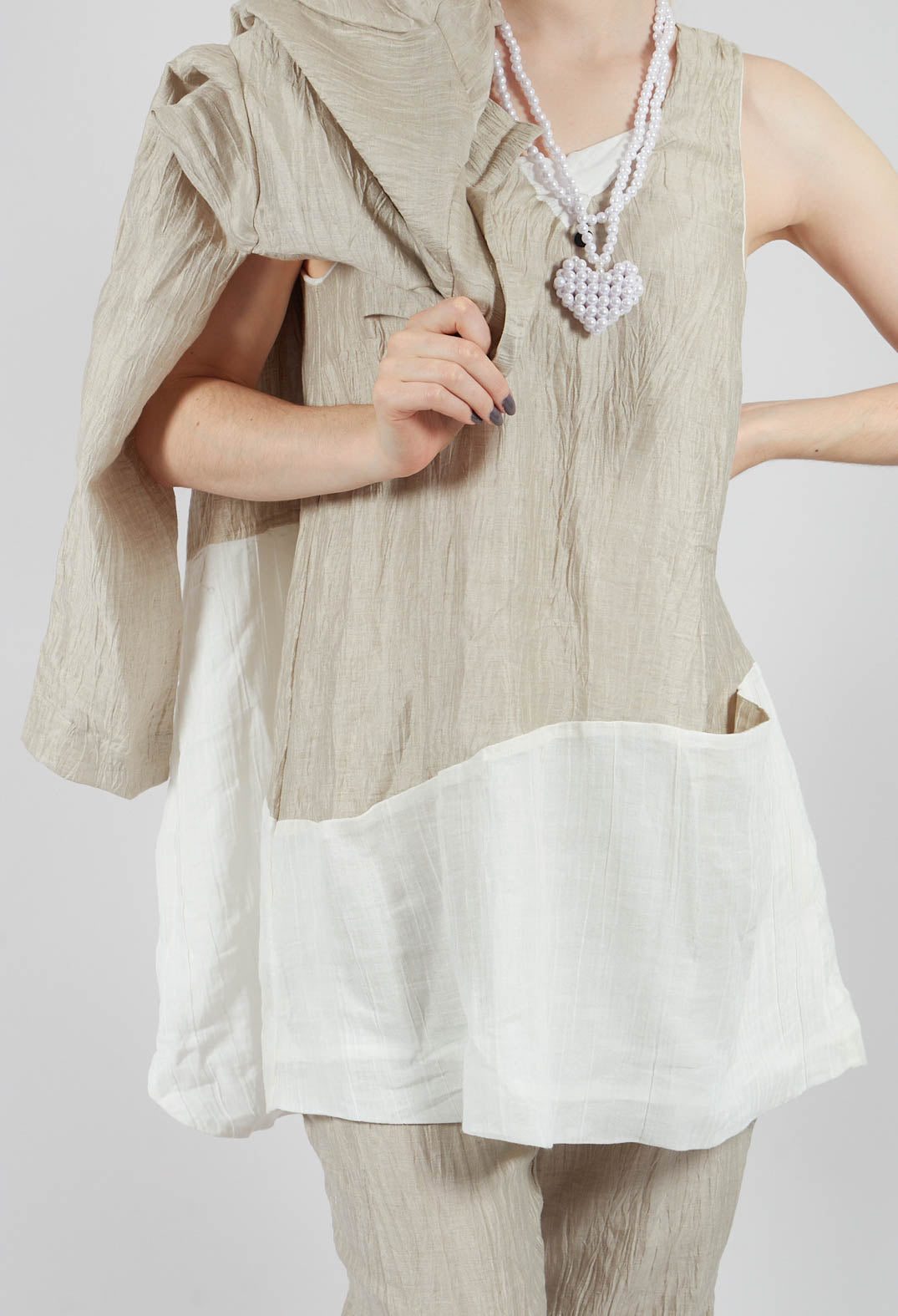 Marie Lou Tunic in Beige