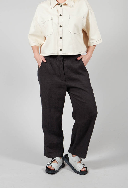 Straight Leg Trousers in Grey
