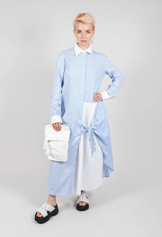 Striped Dress Ragno in Celeste