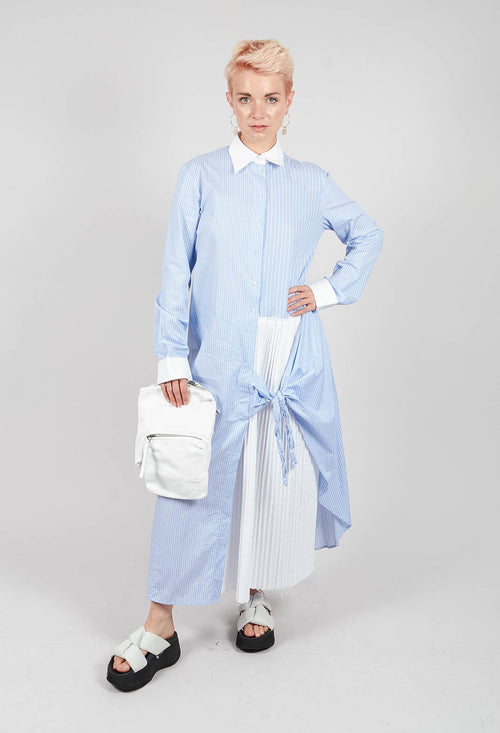 Striped Dress Ragno in Celeste