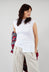 Sleeveless Jersey Top Quinotauro in Bianco