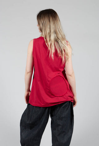 Jersey Vest Top in Red