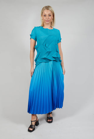 Boxy Skirt in Blue Bird and Dazzling Blue