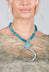 Glass Beaded Choker in Aqua