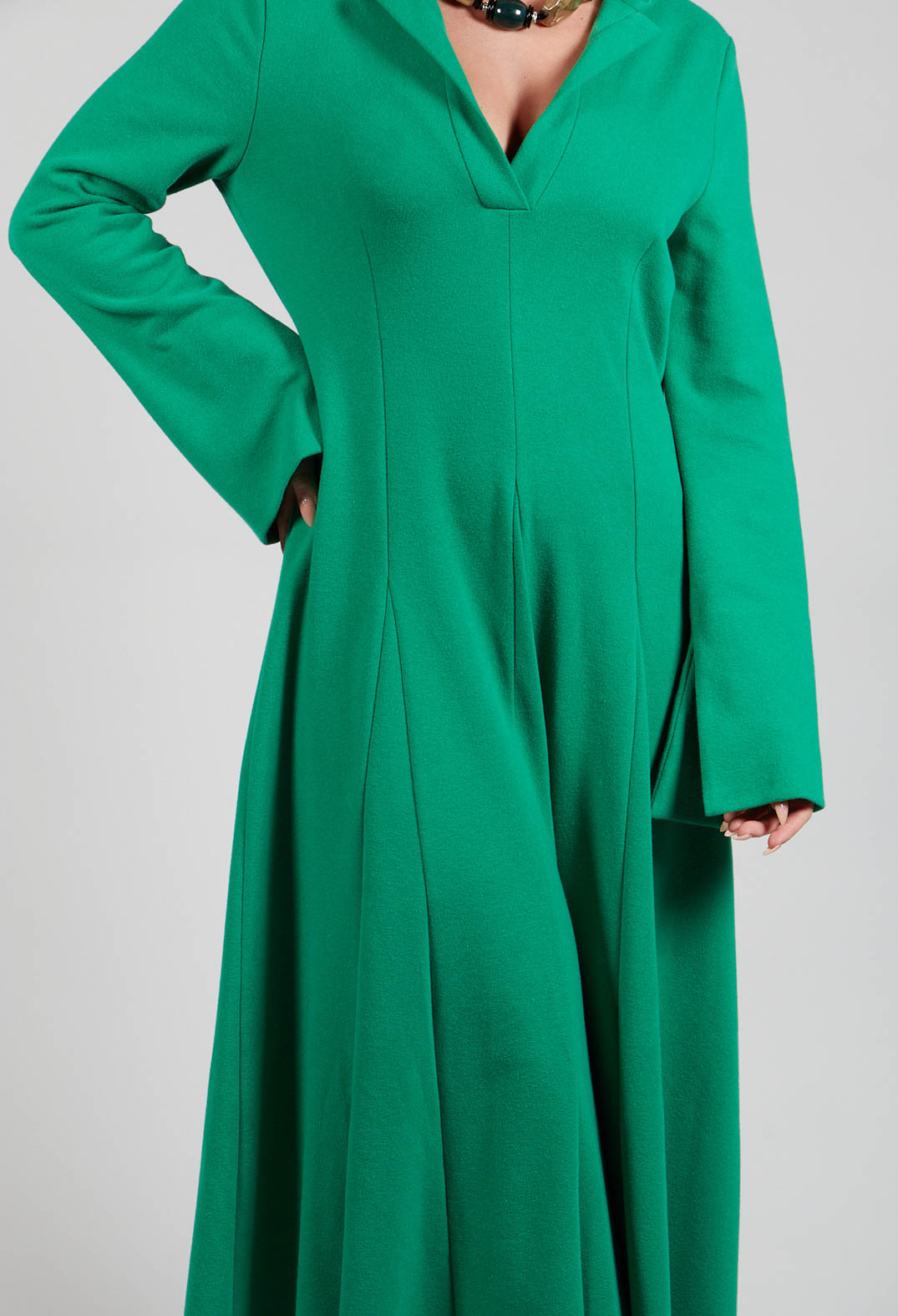 Fleece Maxi Dress in Kiwi