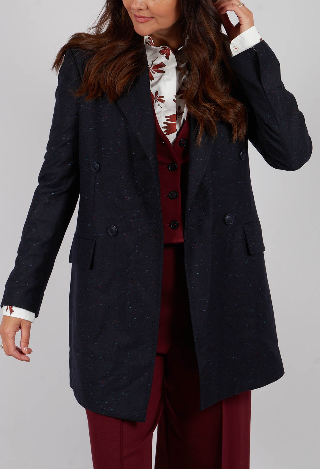 Native Longline Jacket in Navy Blue