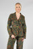 Paisley Print Velvet Blazer in Moss