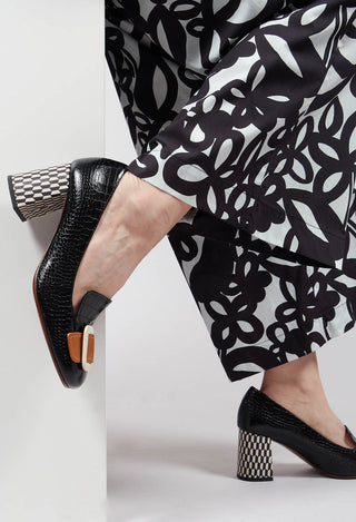 Pema Moc Croc Heels in Sand Maserati Leche