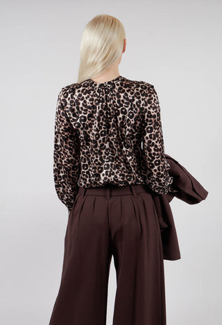 Evelyn Blouse in Leopard Soil