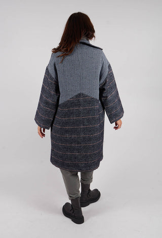 Reversible Mande Coat in Night Orange Check