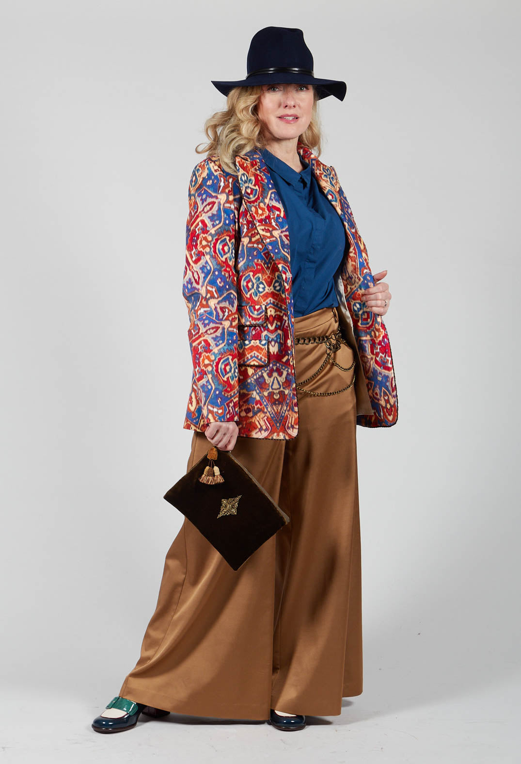 Reversible Blouse in Ocean Blue