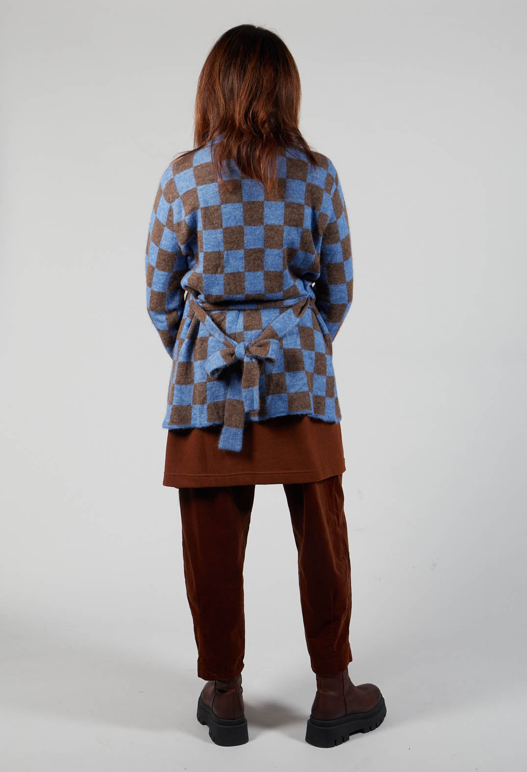 Lauren Knitted Shirt in Blue and Brown
