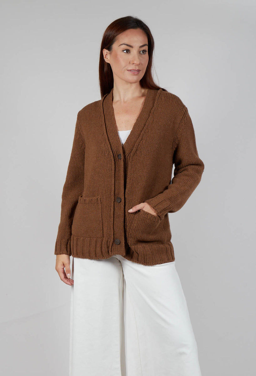 M J Watson Cardigan in Brown | Olivia May