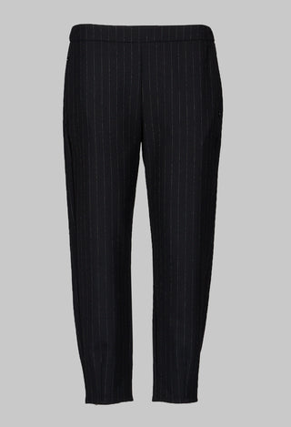 Pinstripe Trousers in Black