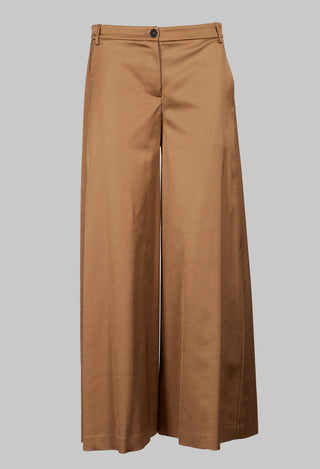 Wide Leg Trousers in Brown
