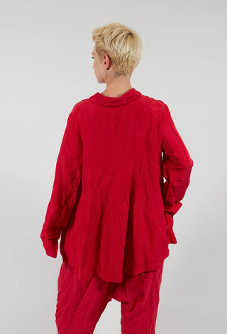 Flared Hem Tailored Jacket in Chili