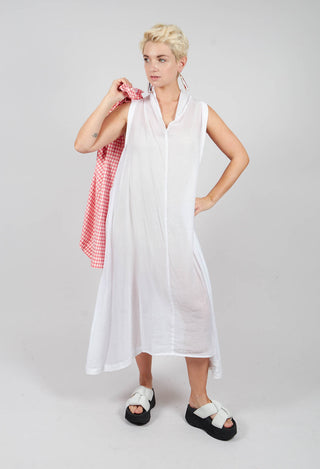 Lightweight Sleeveless Dress in White