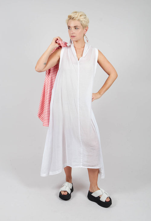 Lightweight Sleeveless Dress in White