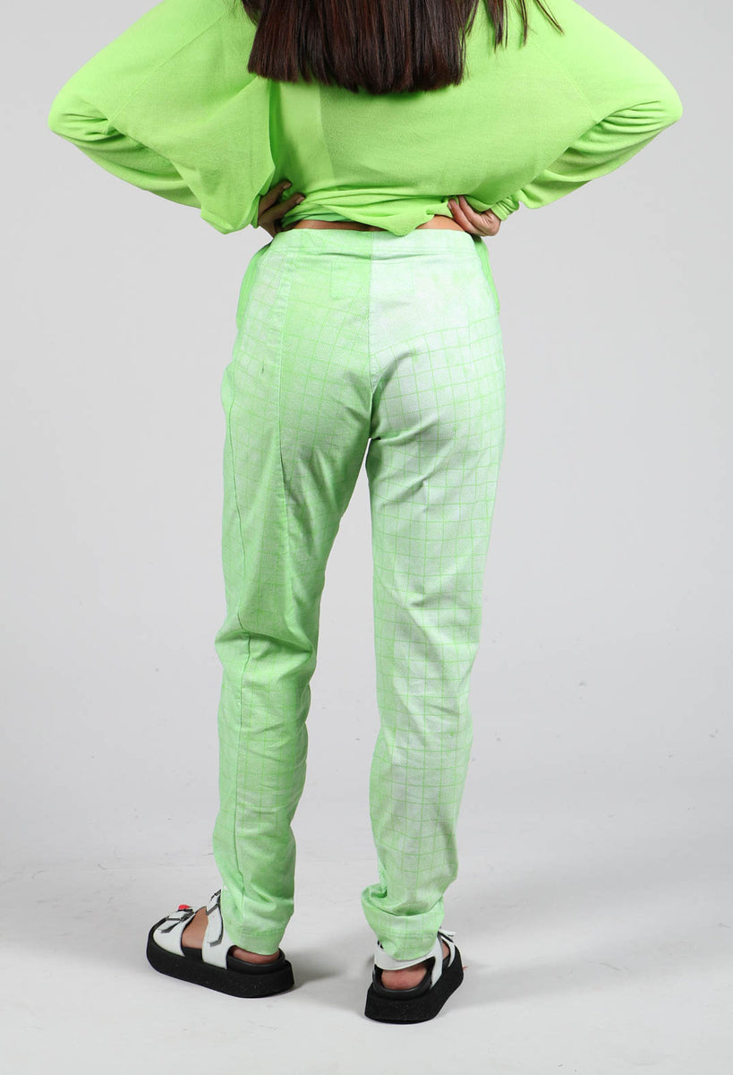 Rundholz Black Label Lime Print Slim Fit Pull On Trousers – Olivia May