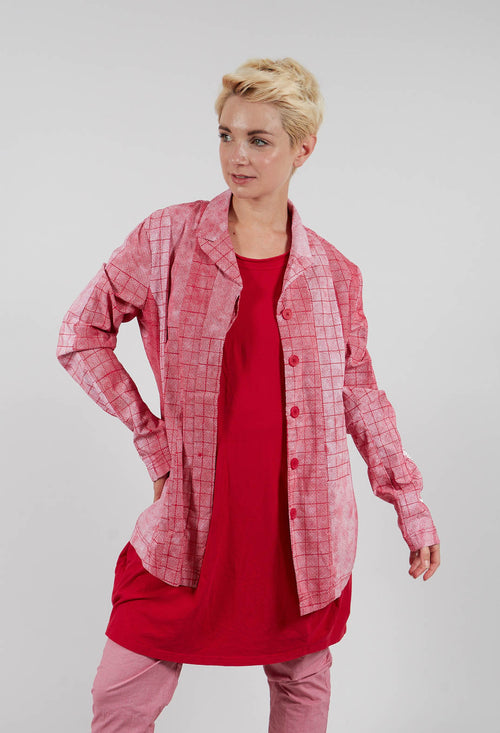 Tailored Jacket in Placed Chili Print