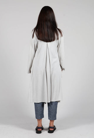 Longline Cardigan with Pockets in Silver
