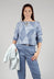 Geometric Jumper in Steel Blue