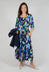 Frivolity Dress in Blue Leaf