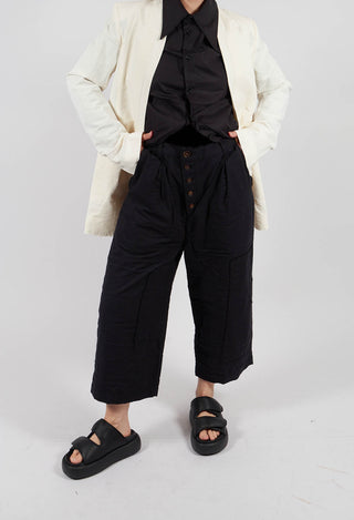 Bias Front Culottes in Black