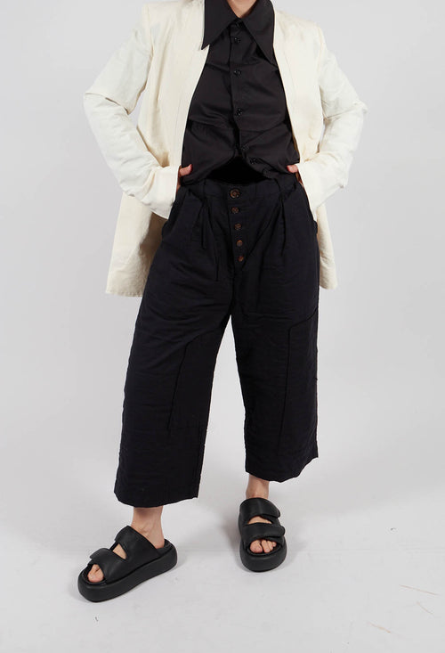Bias Front Culottes in Black