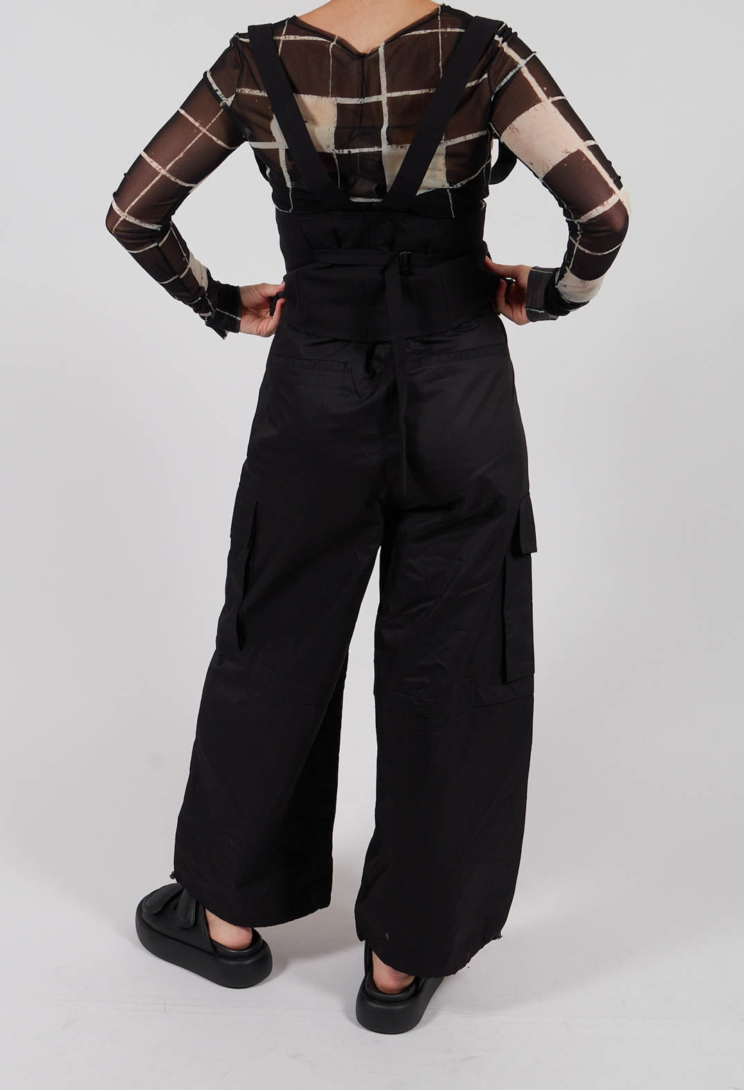 Tailored Cargo Trousers in Black