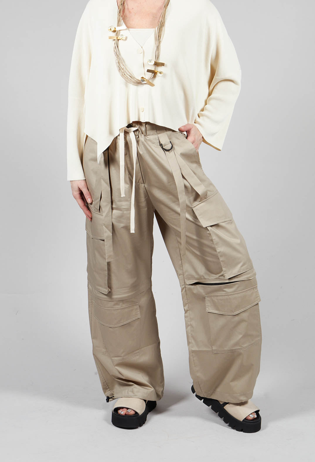 Cargo Trousers in Sand