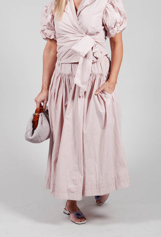 Pull on Pleated Skirt in Pink