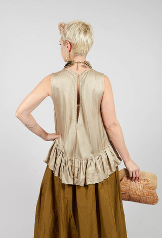 Satin Vest Top in Gold