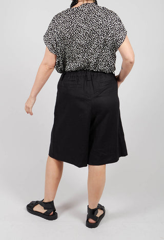 Pleated Shorts in Black