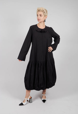 Midi Smock Dress in Black