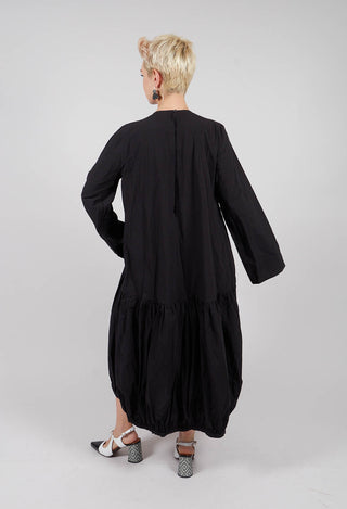 Midi Smock Dress in Black