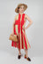 Striped Cotton Dress in Line Print