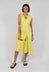 Creased Cotton Dress in Apple Green